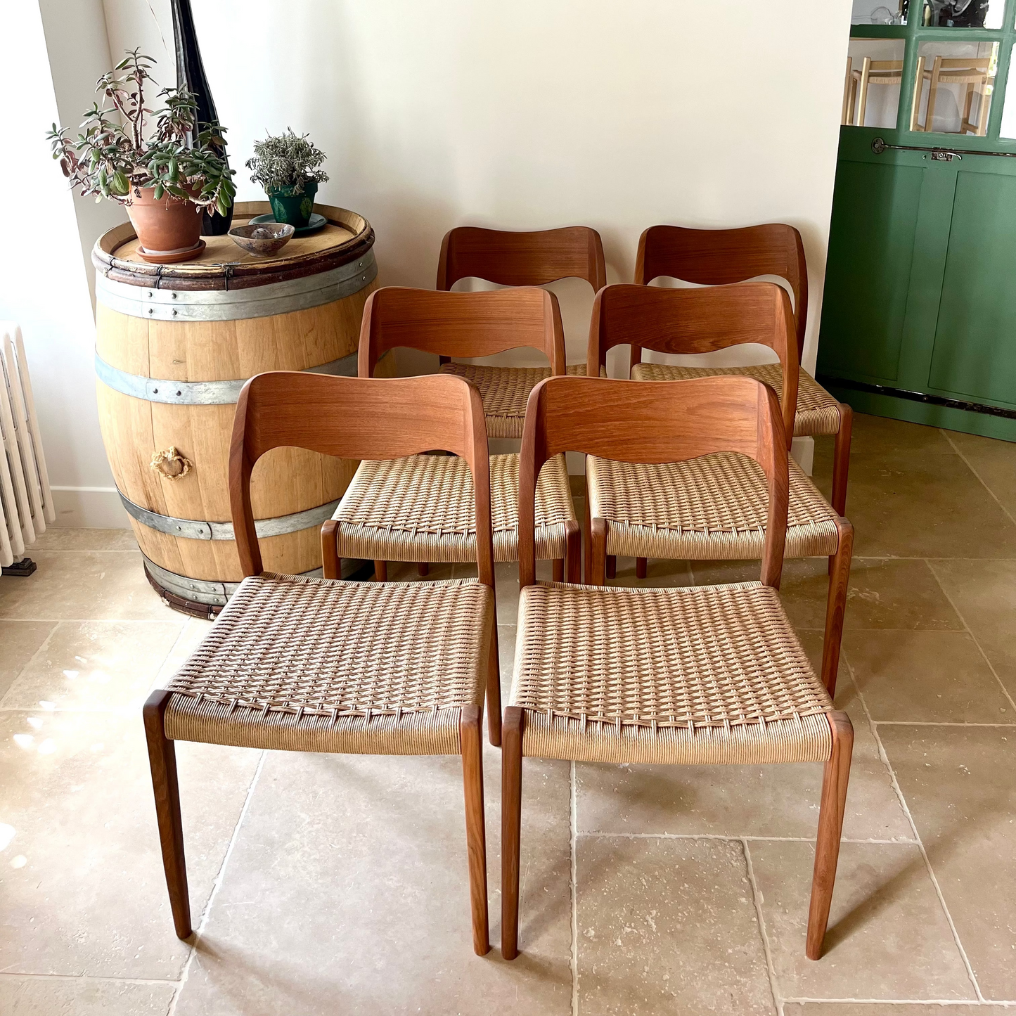 Lot de 6 chaises No. 71 en teck - Niels Otto Møller