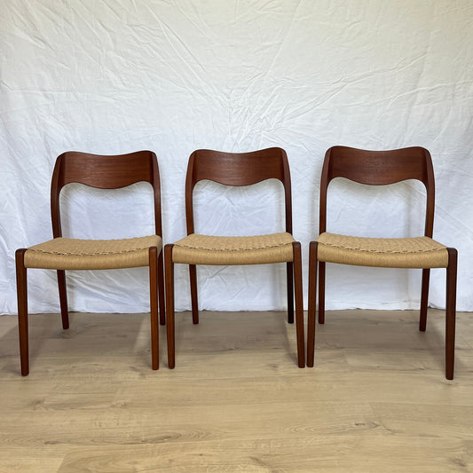 Chaises No. 71 en teck - Niels Otto Moller