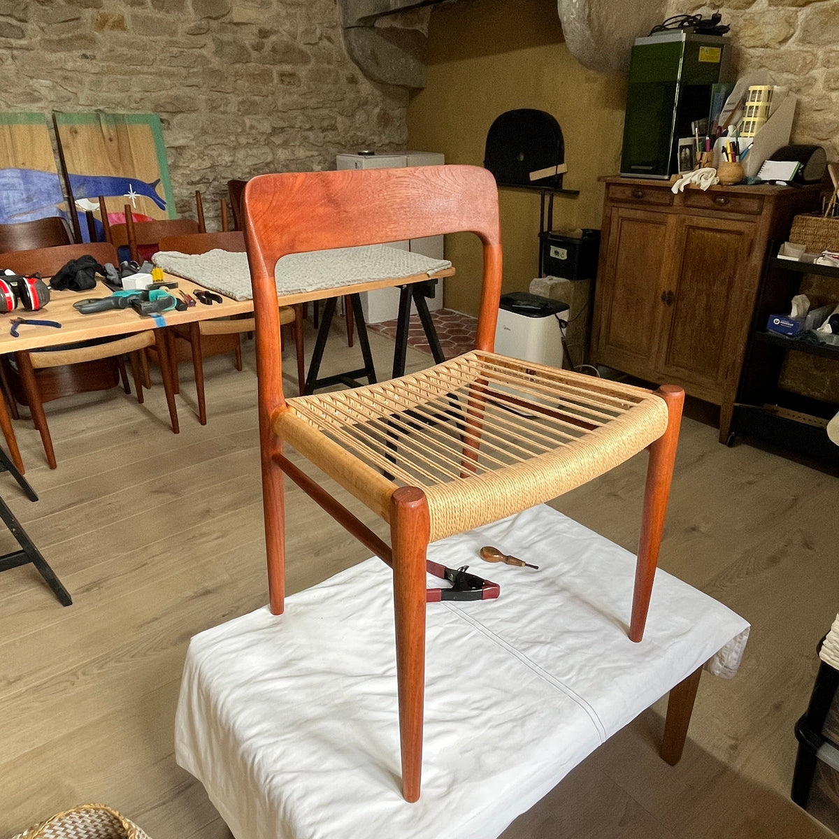 Lot de 6 chaises no. 75 en teck - Niels Otto Møller