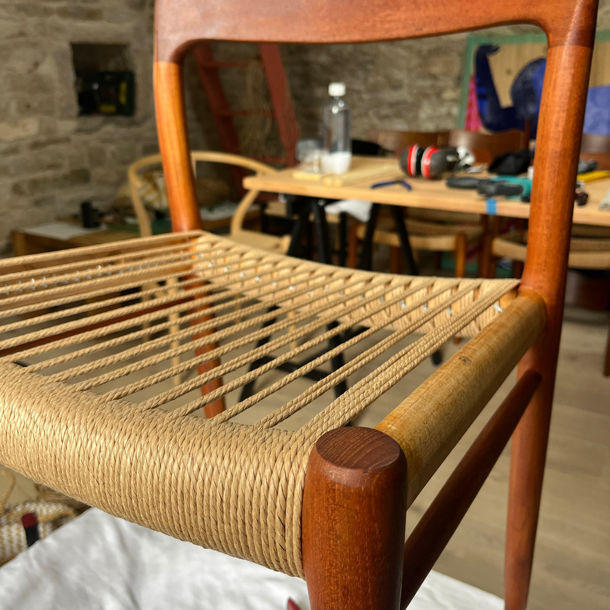 Lot de 6 chaises no. 75 en teck - Niels Otto Møller