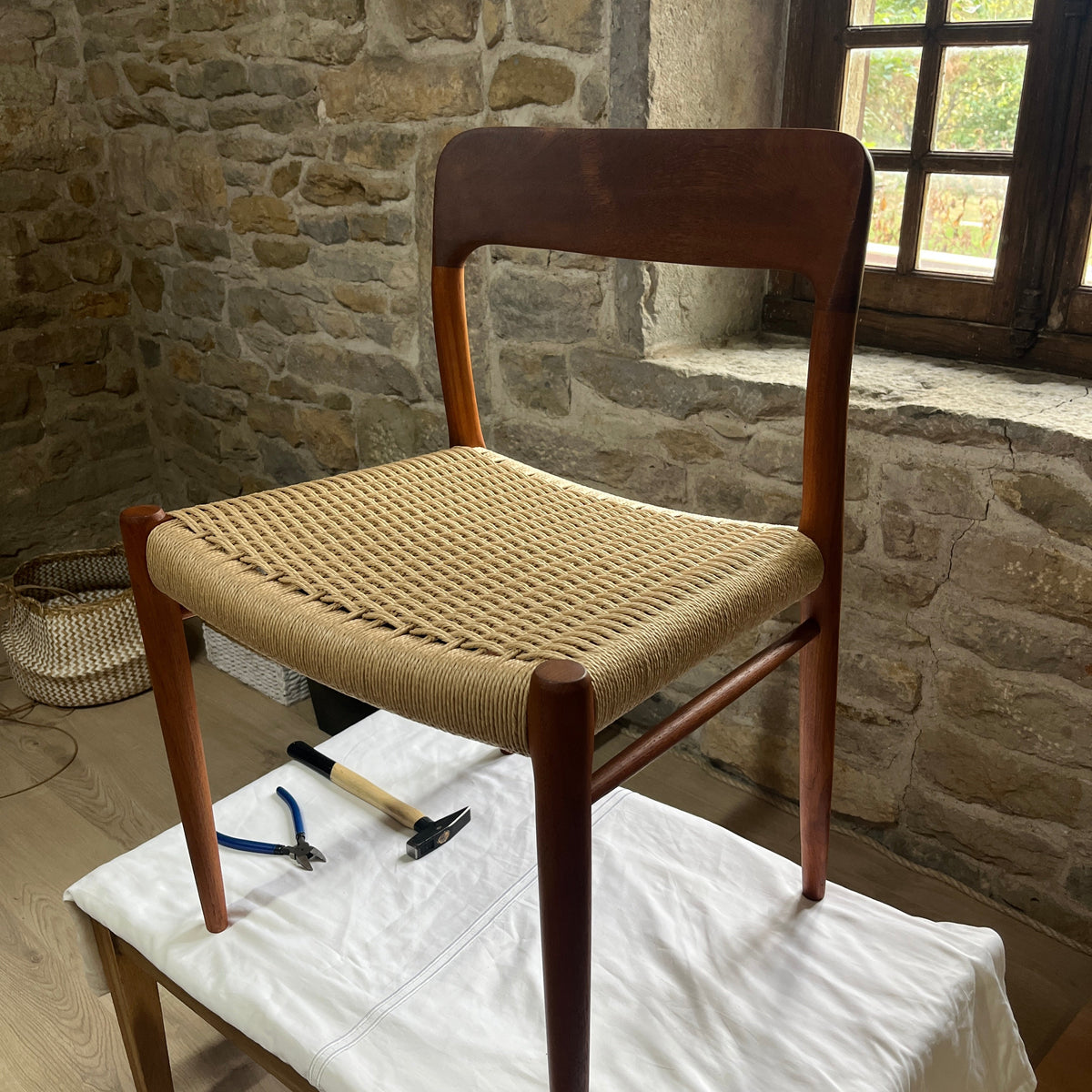 Lot de 6 chaises no. 75 en teck - Niels Otto Møller